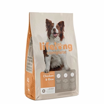 Amazon-Marke: Lifelong Complete Komplett-Trockenfutter für ausgewachsene (ADULT) Hunde, reich an Huhn und Reis, 1 x 15 kg - 1