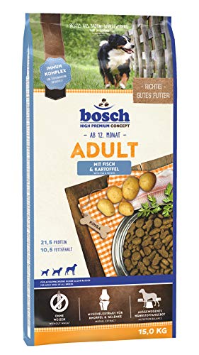 bosch HPC Adult mit Fisch & Kartoffel | Hundetrockenfutter für ausgewachsene Hunde aller Rassen, 1 x 15 kg - 1