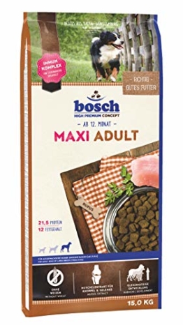 bosch HPC Maxi Adult | Hundetrockenfutter für ausgewachsene Hunde großer Rassen (ab 25 kg), 1 x 15 kg - 1