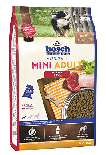 bosch HPC Mini Adult mit Lamm & Reis | Hundetrockenfutter für ausgewachsene Hunde kleiner Rassen, 1 x 3 kg - 1