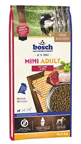 bosch HPC Mini Adult mit Lamm & Reis | Hundetrockenfutter für ausgewachsene Hunde kleiner Rassen, 1 x 15 kg - 1