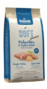 bosch HPC SOFT Junior Hühnchen & Süßkartoffel | habfeuchtes Hundefutter für wachsende Hunde aller Rassen | Single Protein | Grain Free, 1 x 1 kg - 1