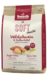 bosch HPC SOFT Wildschwein & Süßkartoffel | halbfeuchtes Hundefutter für ausgewachsen Hunde großer Rassen (ab 25 kg) | Single Protein  | Grain Free, 1 x 2.5 kg - 1