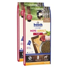 bosch Hundefutter Verschiedene Sorten 2x15kg Mini Adult Lamm & Reis - 1