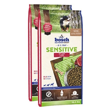 bosch Hundefutter Verschiedene Sorten 2x15kg Sensitive Lamm & Reis - 