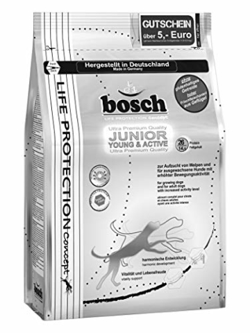 bosch Life Protection Concept Junior Young & Active | Hundetrockenfutter für Welpen und ausgewachsene Hunde mit erhöhter Bewegungsaktivität, 12.5 kg - 1