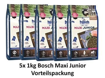 bosch Maxi Junior | 5 x 1kg Hundefutter Sparpackung - 1