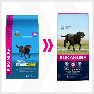 Eukanuba Mature Trockenfutter für reife große Hunde mit frischem Huhn, 15kg - 7