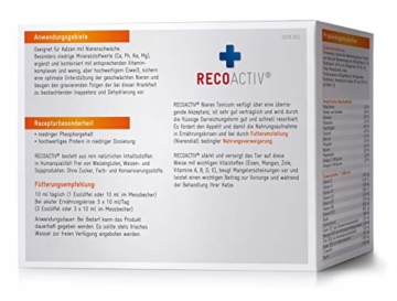 RECOACTIV® Nieren Tonicum für Katzen, 3 x 90 ml, Nahrungsmittelergänzung für nierenkranke Katzen sowie zur Prophylaxe, Stärkungsmittel zur Rekonvaleszenz bei Niereninsuffizienz der Katze - 2