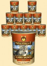 Wolfsblut Alaska Salmon Adult Nassfutter für Hunde mit Lachs und Kartoffel – 12 x 395 g - 