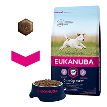 Eukanuba Puppy Trockenfutter für kleine Welpen mit frischem Huhn, 3kg - 4