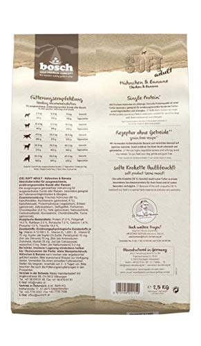 bosch HPC SOFT Hühnchen & Banane | halbfeuchtes Hundefutter für ausgewachsene Hunde aller Rassen | Single Protein | Grain Free, 1 x 2.5 kg - 2