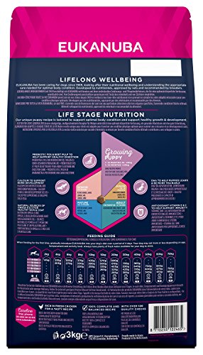 Eukanuba Puppy Trockenfutter für große Welpen mit frischem Huhn, 3kg - 2