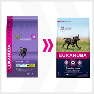 Eukanuba Puppy Trockenfutter für große Welpen mit frischem Huhn, 3kg - 8