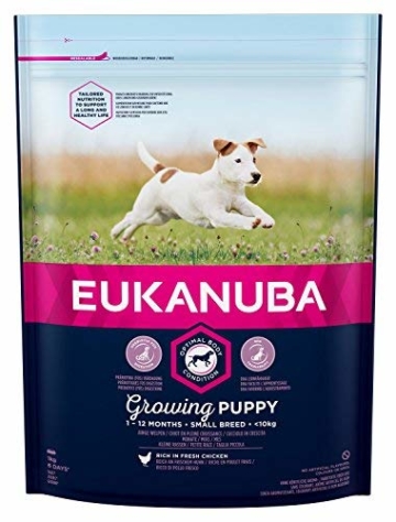 Eukanuba Puppy Trockenfutter für kleine Welpen mit frischem Huhn, 1kg - 1