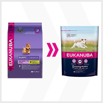 Eukanuba Puppy Trockenfutter für kleine Welpen mit frischem Huhn, 1kg - 8