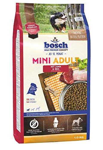 bosch HPC Mini Adult mit Lamm & Reis | Hundetrockenfutter für ausgewachsene Hunde kleiner Rassen, 1 x 1 kg - 1