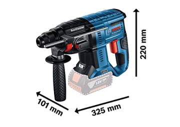 Bosch Professional 18V System Akku Bohrhammer GBH 18V-21 (max. Schlagenergie 2 J, inkl. 2x GBA 18V 5.0Ah Akku, Ladegerät GAL 18V-40, 6-tlg. Bohrmeißel-Set, im Koffer) - Amazon Exclusive Set - 4