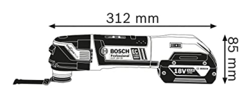 Bosch Professional 18V System Akku Multi-Cutter GOP 18V-28 (inkl. 1x5.0 Ah Akku, Ladegerät GAL 18V-40, 4x Sägeblätter, in L-BOXX 136) - Amazon Exclusive Set - 2