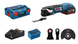 Bosch Professional 18V System Akku Multi-Cutter GOP 18V-28 (inkl. 1x5.0 Ah Akku, Ladegerät GAL 18V-40, 4x Sägeblätter, in L-BOXX 136) - Amazon Exclusive Set - 1