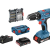 Bosch Professional 18V System Akku Schlagbohrschrauber GSB 18V-21 (inkl. 2x2.0 Ah Akku, in L-BOXX), White-space, Amazon Exclusive Set: inkl. 40-teiliges Zubehörset - 1