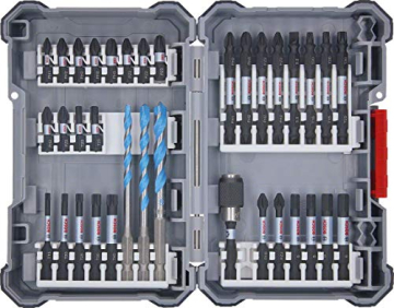 Bosch Professional 18V System Akku Schlagbohrschrauber GSB 18V-28 (max. Drehmoment: 63 Nm, inkl. 35tlg. Impact Zubehör-Set, 2x 2,0 Ah Akku, Ladegerät GAL 18V-40, in L-BOXX 136) - Amazon Exclusive Set - 4