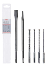 Bosch Professional 6 tlg. SDS plus-5 Hammerbohrer und Meißel Set (für Beton und Mauerwerk, Zubehör Akku Bohrhammer) - Amazon Edition - 1