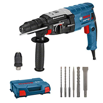 Bosch Professional Bohrhammer GBH 2-28 F (880 Watt, Bohr-Ø Beton max: 28 mm, inkl. 6tlg. Bohr-Meißel-Set, SDS-plus, in L-Case) - Amazon Exclusive Set - 1